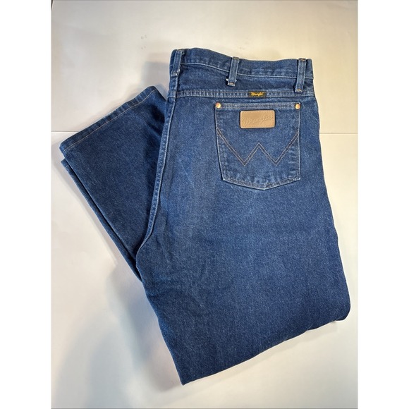 Wrangler Mens 42x26 Jeans 13MWZ Cowboy Cut Original Fit Blue Denim Tall Dark - Picture 1 of 8